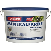 ADLER Mineralfarbe- weiße, geruchsneutrale Silikatfarbe für innen - 4kg - ohne Lösemittel, Weichmacher und Konservierungsmittel