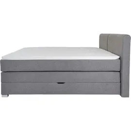 Home Affaire Boxspringbett HOME AFFAIRE "Juliste inkl. Bettkasten und PUR-Schaum-Topper", grau, B:167cm L:215cm, 100% PES, Komplettbetten, Boxspringbett, erhältlich in den Breite 160, 180 & 200cm