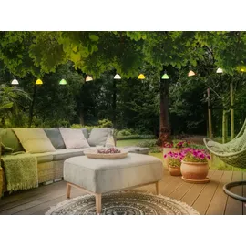 meineWunschleuchte 2er Set bunte LED Solar Lichterketten Outdoor, Solarleuchten Außen Garten, 3,6 M