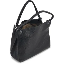 HARPA Schultertasche "UZAY", Damen, Gr. B/H/T: 12,5cm x 33cm x 38,5cm, schwarz, Lederimitat, unifarben, Taschen Schultertasche, mit dekorativer Troddel