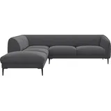 flexlux Ecksofa »Belle Designsofa, L-Form, B/T 268/209 cm« Skandinavisches Design, In hochwertiger Verarbeitung grau