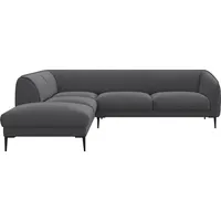 flexlux Ecksofa »Belle Designsofa, L-Form, B/T 268/209 cm« Skandinavisches Design, In hochwertiger Verarbeitung grau
