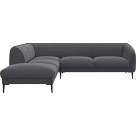 flexlux Ecksofa »Belle Designsofa, L-Form, B/T 268/209 cm« Skandinavisches Design, In hochwertiger Verarbeitung grau