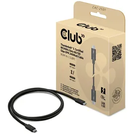 Club 3D Thunderbolt 5 Zertifiziertes 8K240Hz Daten 80/120 Gbps EPR 240 Watt Kabel St./St. 1m schwarz