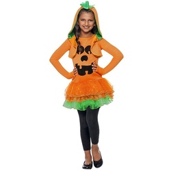 Smiffys Kostüm Kürbis Tutu, Niedliches Halloween-Kostüm – perfekt für Trick or Treat! orange 134-140