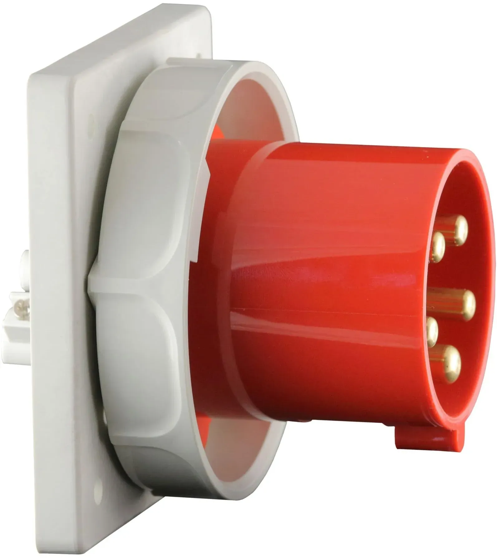 Walther Electric 667306 Wasserdichter Anbaugerätestecker gerade, 63A, 3P, 6h