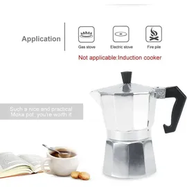Faizee Möbel Mokka Premium 600 ml 12 Tassen Grau/Silber