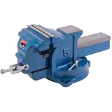 HRB Schraubstock, Robust 100 mm Spannbreite für Werkbank 360° drehbar, Gewicht 7 Kg