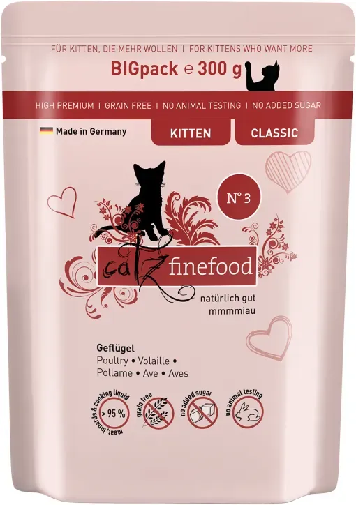 Catz finefood Classic 300g Geflügel Nr. 03 Kitten - 6 x 300g