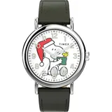 Timex Peanuts Holiday Leder 40 mm TW2Y12400