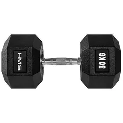 Kurzhantel HMS HEX PRO SCHWARZ|silber 30kg