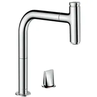 Hansgrohe Metris Select M71 2-Loch Einhebel-Küchenmischer 200, Eco, chrom