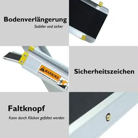 Costway 2 x Auffahrrampe Teleskoprampe Auffahrschiene Laderampe Rampe Alu