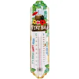 Nostalgic-Art Retro Thermometer, 7 x 28 cm, Tiki Bar – Geschenk-Idee als Bar-Zubehör, aus Metall, Vintage Design