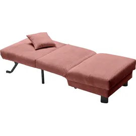 Ell + Ell Sessel Enny Polyester 85 x 90 x 100 cm rot mit Rollen