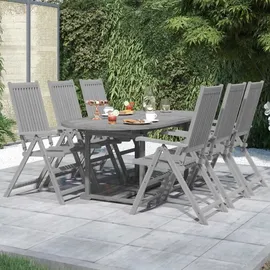 vidaXL Garten-Essgruppe 7-tlg. grau 47278