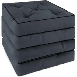 ASPERO Sitzauflage 40 x 40 x 5 cm grau 4 St.