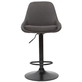 miliboo Höhenverstellbare Barhocker dunkelgrau (2er-Set) HOLO