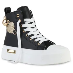 Damen Sneaker High in Schwarz