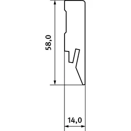 EGGER Sockelleiste L447 Kubisch für Fußboden Meran 6 cm Eiche