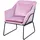 Svita Sessel JOSIE Samt 68 x 82 x 64 cm Rosa mit Kissen