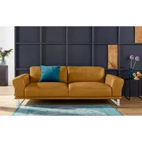 W.SCHILLIG 2,5-Sitzer montanaa, mit Metallkufen in Chrom glänzend, Breite 232 cm gelb