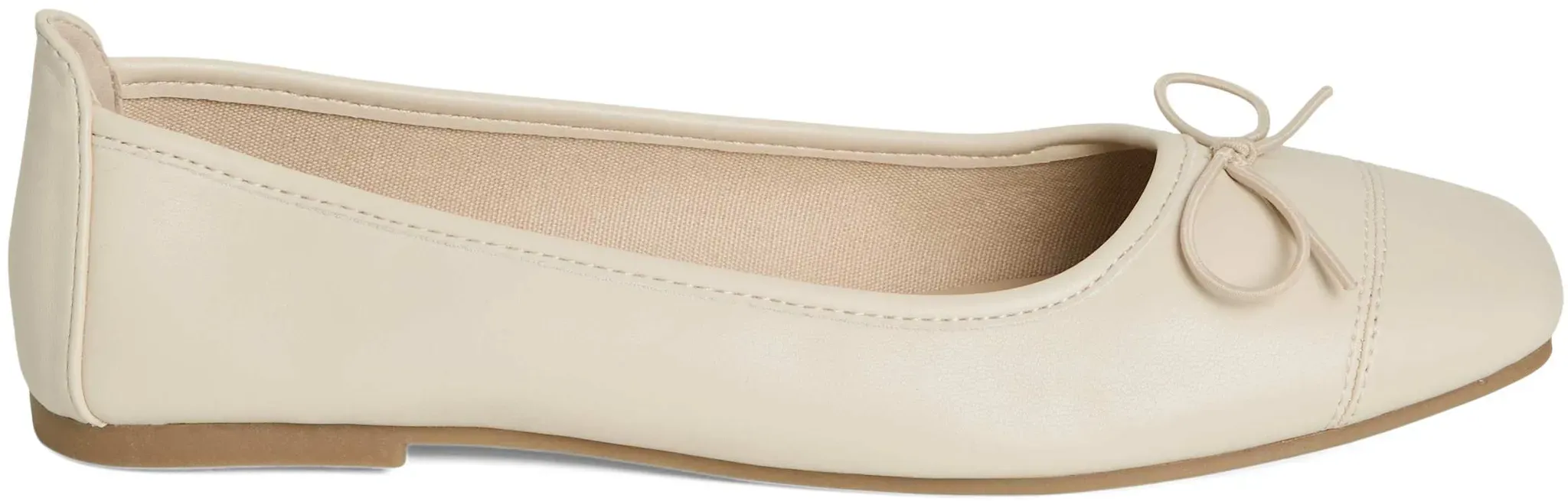 PIECES Pckaria Ballerina Beige, Damen, Größe: 38, Material: Polyurethan/Textil - PIECES Pckaria Ballerina Beige, Damen, Größe: 38, Material: Polyurethan/Textil - woman - Beige
