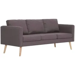 vidaXL 3-Sitzer-Sofa Stoff Taupe