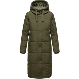 Marikoo Winterjacke "Soranaa", Damen, Gr. M, grün (schwarz olive), Obermaterial: 100% Polyester. Futter: 100% Polyester. Wattierung: 100% Polyester. Ärmelfutter: 100% Polyester, Jacken Winterjacke, langer Winter Mantel mit Kapuze