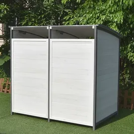 MuCoLa Mülltonnenbox Doppelbox 140 x 127 cm grau