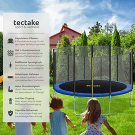 Tectake Garfunky 427 cm inkl. Sicherheitsnetz und Leiter schwarz/blau