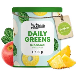 Yes Vegan® Daily Greens Superfood Pulver (300 Gramm) mit Vitaminen, Mineralstoffen & Ballaststoffen 1x300 g