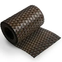 nyvi Polyrattan Sichtschutzstreifen Privafence 255 x 19 cm - Sichtschutz für Doppelstabmatten Zaun Anzahl:5;Farbe:Braun und Schwarz