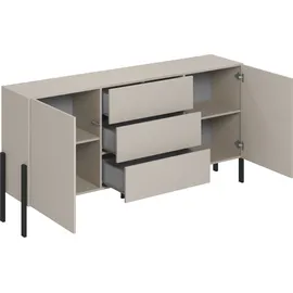 INOSIGN »Jukon, Breite 150 bzw.180 cm, moderne grifflose Kommode«, Schubladenschrank 2 Türen/3 Schubkästen, push-to-open-Funktion