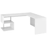 INOSIGN Eckschreibtisch »Esse, Schreibtisch im modernen Design«, mit oder ohne Monitoraufsatz Breite 180/160 cm, "Made in Italy" weiß