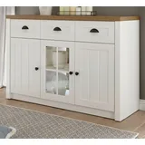 furn.design Sideboard Seyne 130 x 86 cm Weiß / Eiche