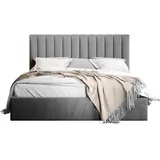 veneti MIRJAN24 Polsterbett Grau, Textil, Rechteckig, 160x200 cm, Schlafzimmer, Betten, Polsterbetten