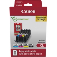 Canon CLI-551XL Bk,C,M,Y Photo Value Pack