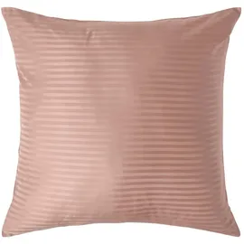 Homescapes Kissenbezug Gestreift 80 x 80 cm Taupe
