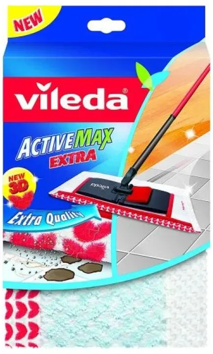 Vileda WischMat Extra, Wischbezug mit 3D Flockstruktur, 1 Stück, VIBEZ1474 EXTRA