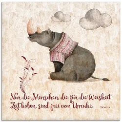 Artland Glasbild »Lebensweisheit Zeit«, Tiere, (1 St.), in verschiedenen Größen Artland naturfarben