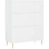 vidaXL Bücherregal Weiß 69,5x32,5x90 cm Holzwerkstoff