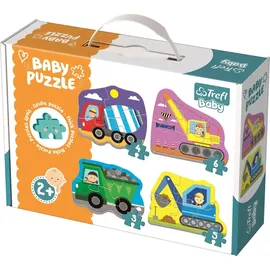 Trefl Baby-Puzzle Fahrzeuge auf dem Bau 4in1 (3,4,5,6 Teile)