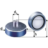 kompatible Ware Beloh Neodym Magnet Flachgreifer mit Gewindebuchse 20 x 6,0 / 13,0mm