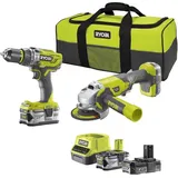RYOBI - R18pdag-242s 18v Akku-bohr- Und Schleifset