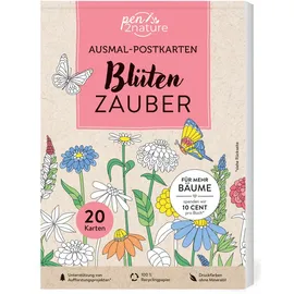 pen2nature Ausmal-Postkarten Blütenzauber 20 Karten