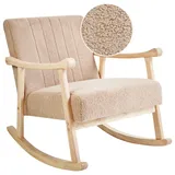 Schaukelsessel LEKNES Bouclé Beige