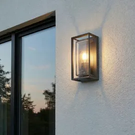 ARCCHIO Außenwandleuchte Aluminium 25,5 cm mit Bewegungsmelder schwarz