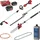 Flex Akku Garten Set 18V Hochentaster Heckenschere Rasentrimmer 2x5,0 Ah Akku Öl