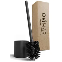ovimar WC-Bürste Skrova, schwarz matt, mit Silikonborsten und Edelstahl-Bürstenhalter